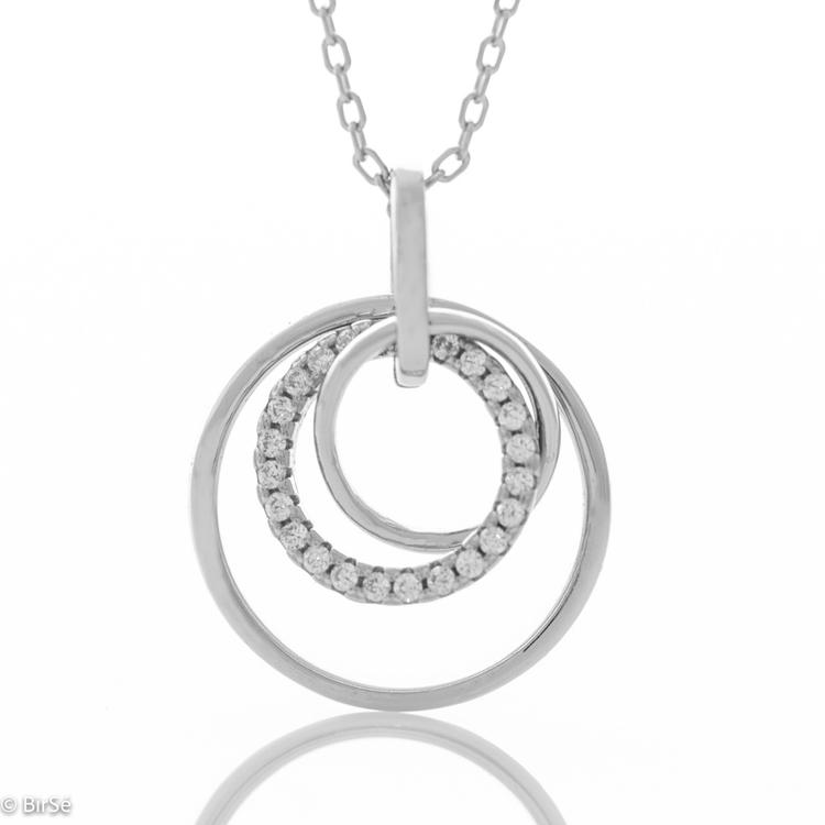 Silver necklace with Circles