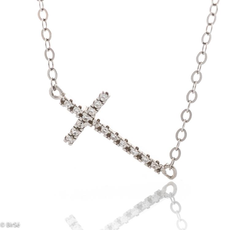 Silver necklace - Cross