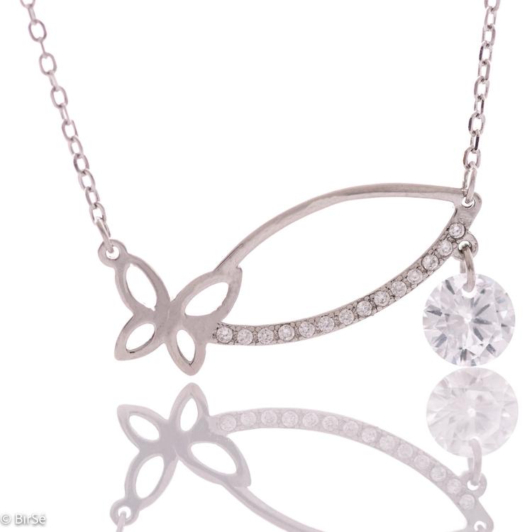 Silver necklace - Butterfly