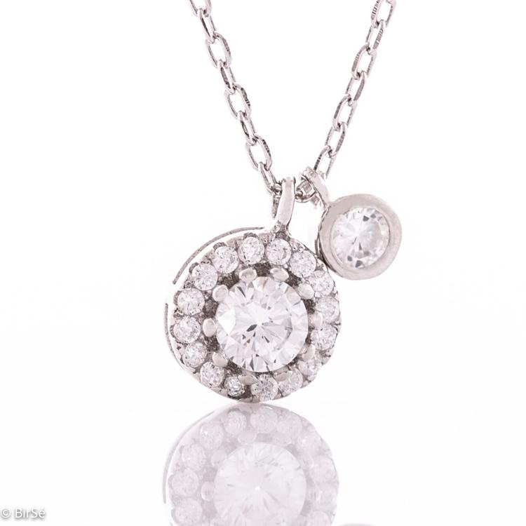 Silver necklace - Zircon