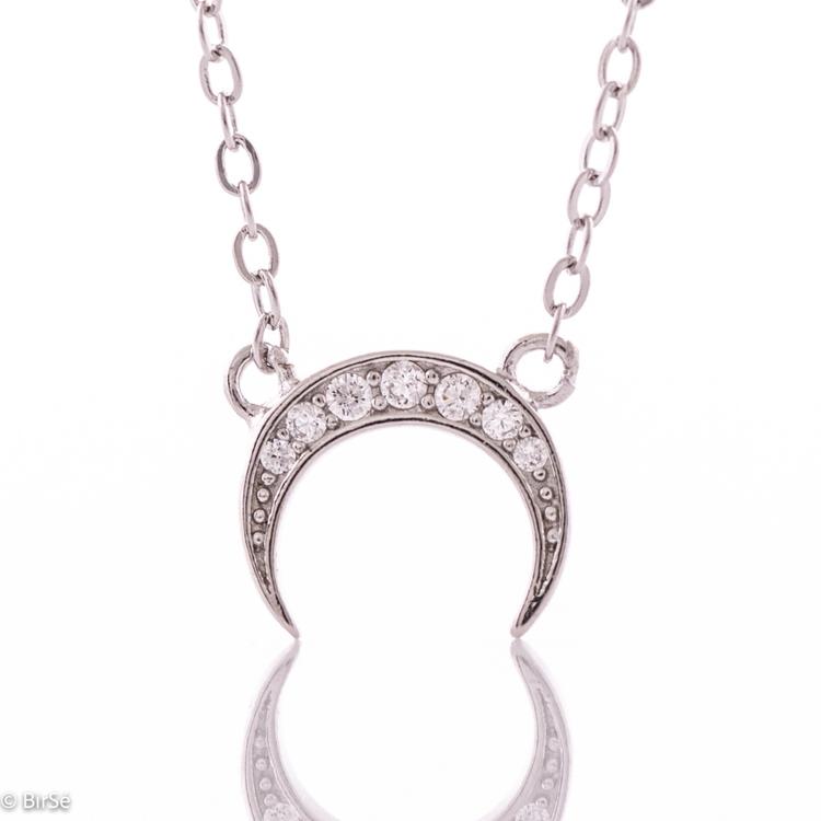 Silver Necklace - Moon