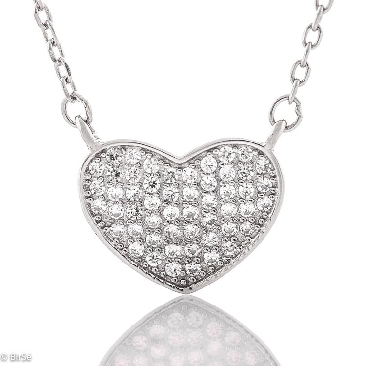 Silver Necklace - Enchanting Heart