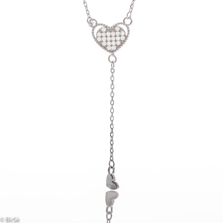 Silver necklace - Rocking heart