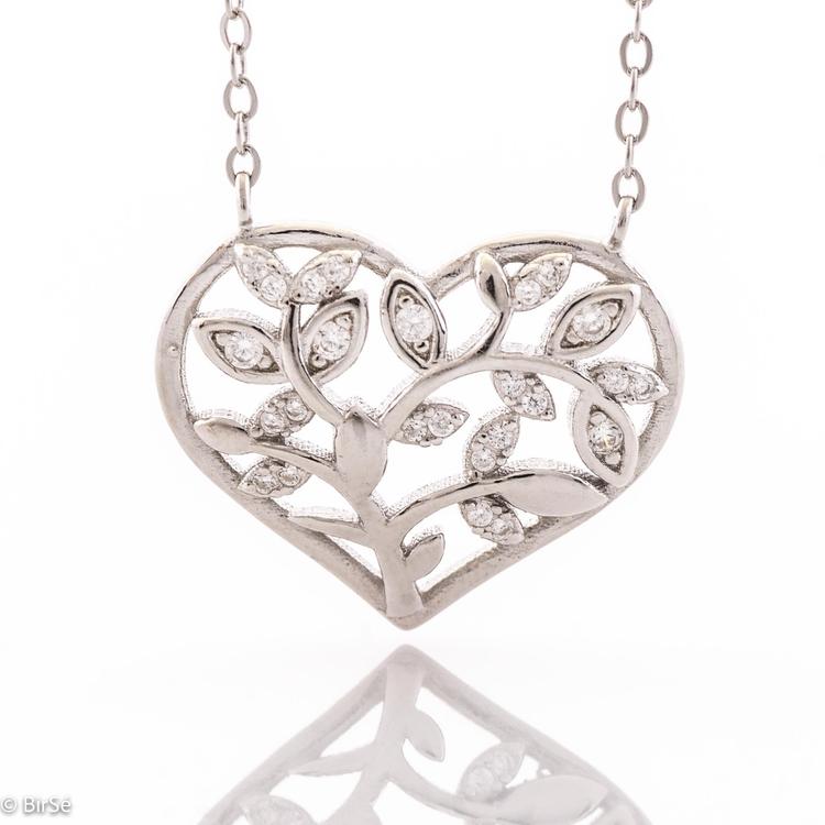 Silver Necklace - Hearts