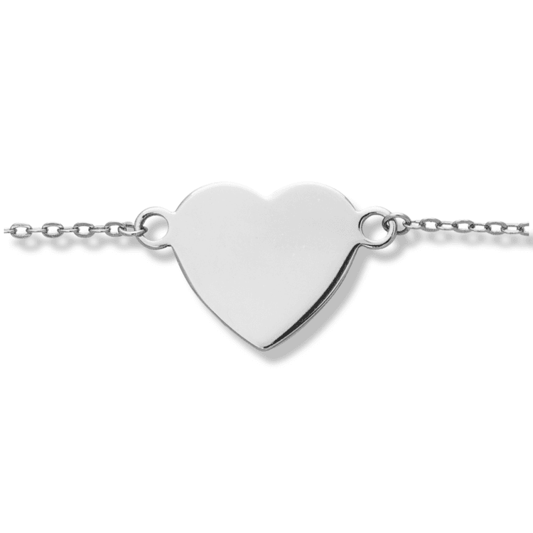 Silver bracelet - Heart Tile