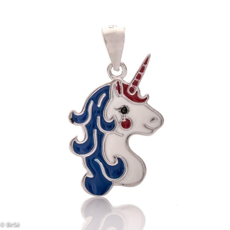 Silver pendant - Unicorn