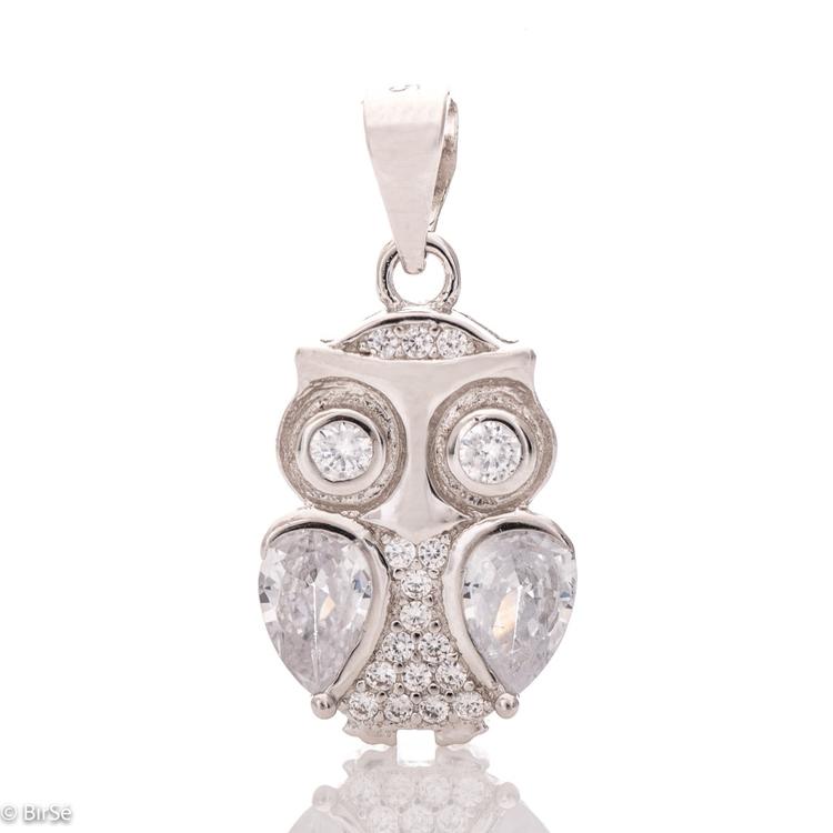 Silver pendant - Owl