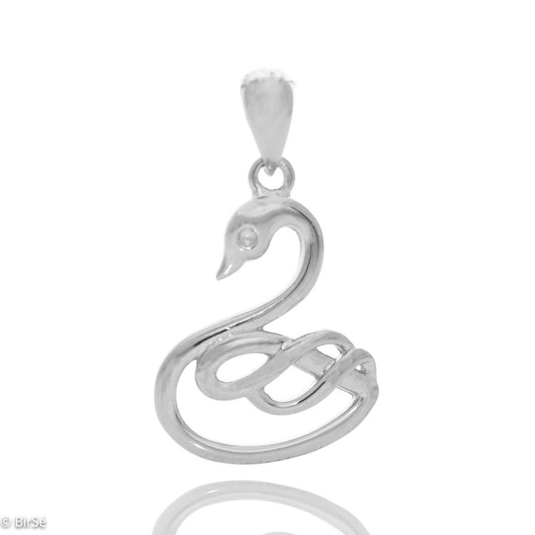 Silver Pendant - Swan