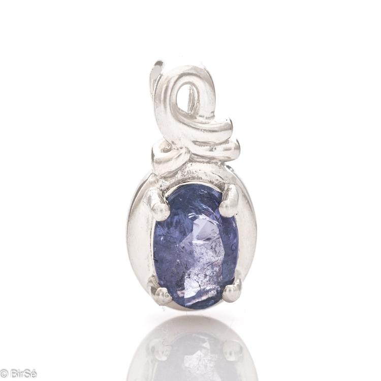 Silver pendant - Natural Tanzanite 0,89 ct.