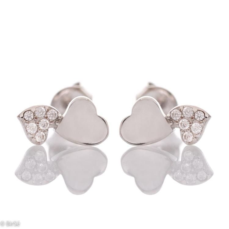 Silver earrings - Hearts