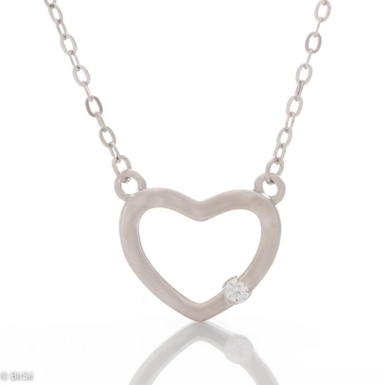 Silver Necklace - Heart