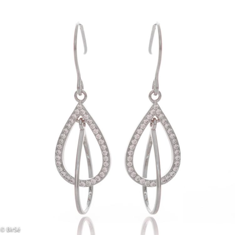 Silver earrings - Glamorous tenderness