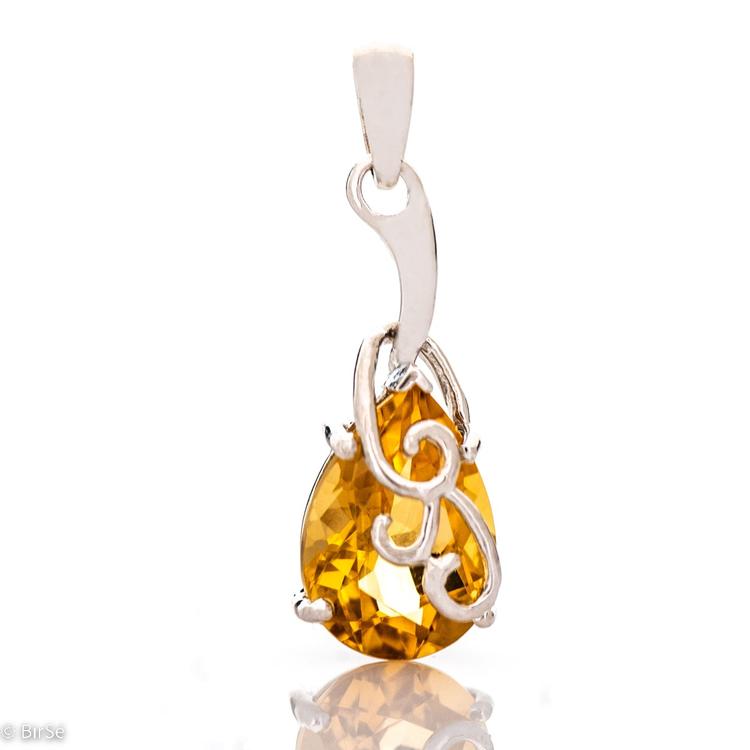 Silver pendant - Natural citrine 4,00 ct.