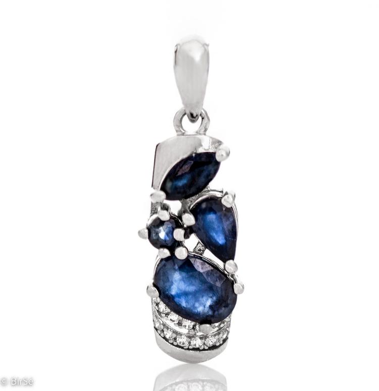 Silver pendant - Natural Sapphires 1,80 ct.