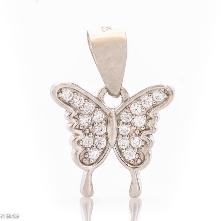 Silver pendant - Exquisite butterfly