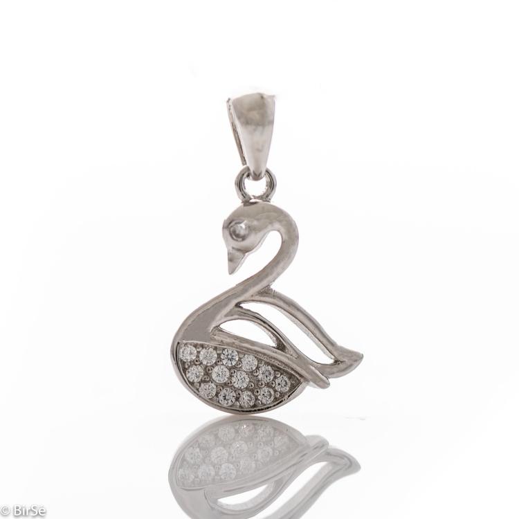 Silver Pendant - Swan