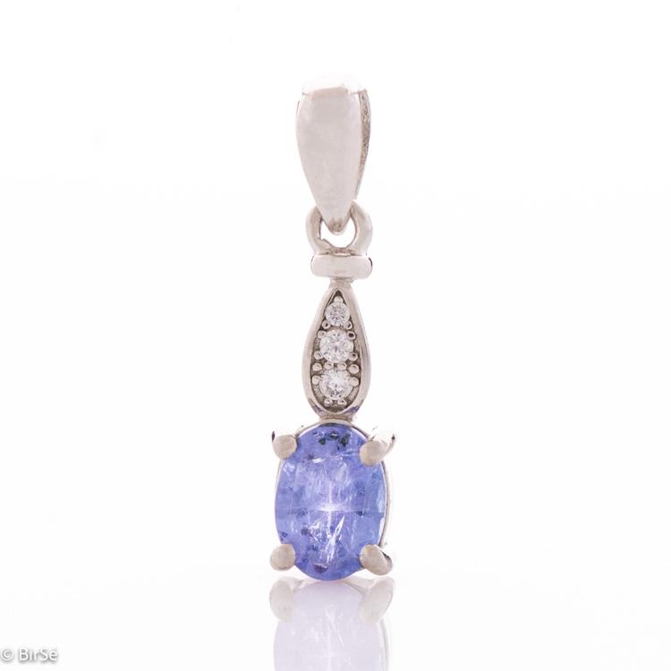 Silver pendant - Natural Tanzanite 0,48 ct.