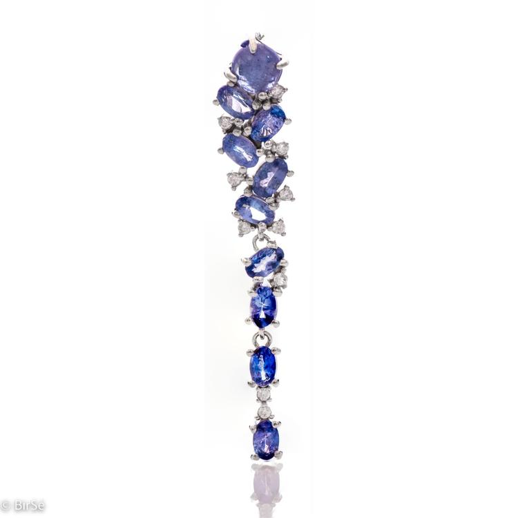 Silver pendant - Natural tanzanite 2,30 ct.