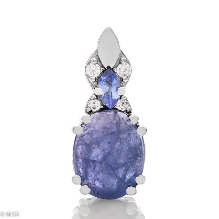 Silver pendant - Natural Tanzanite 2,20 ct.