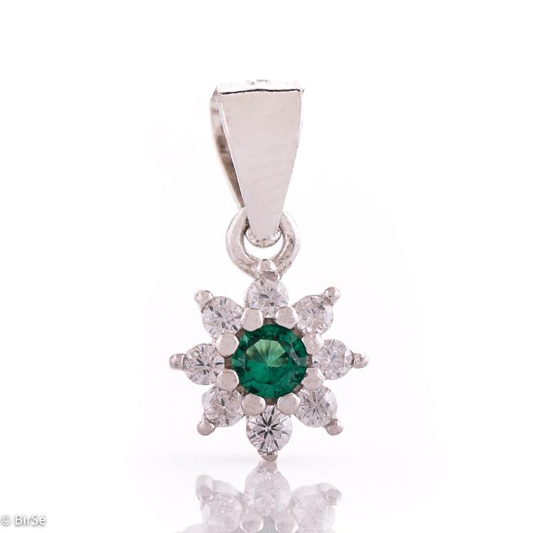 Silver pendant - Color Tourmaline