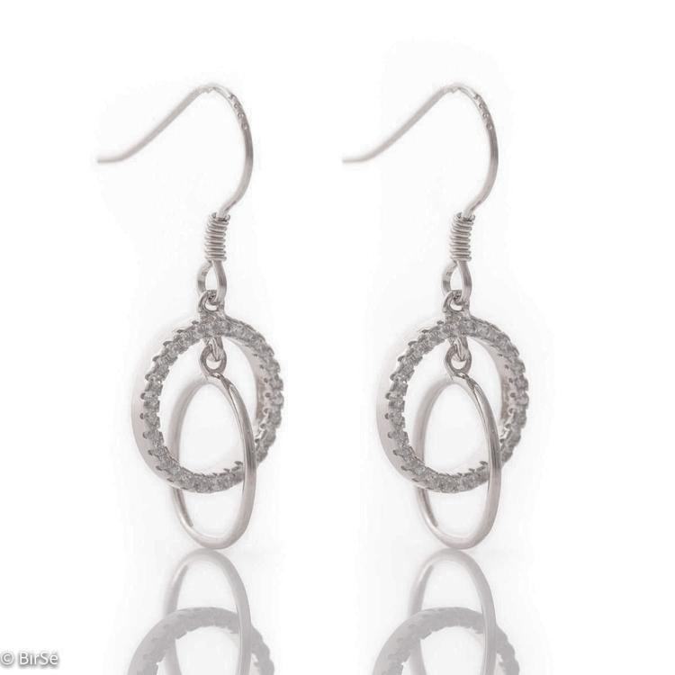 Silver earrings - Circles