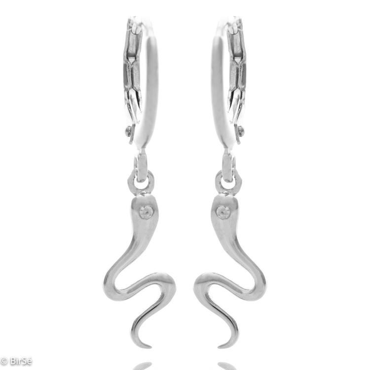 Silver earrings - Snakes