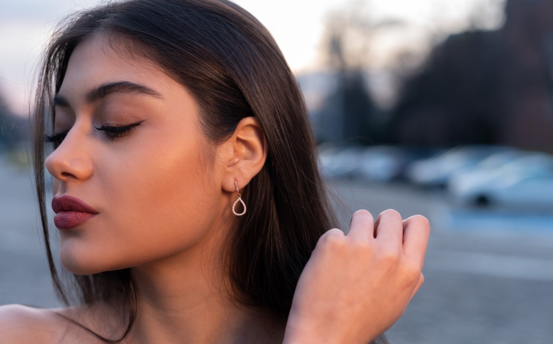 Silver earrings - Elegance