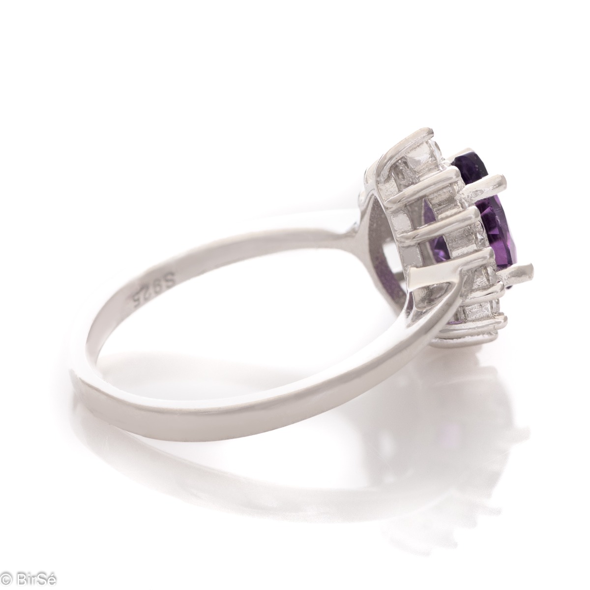 Silver ring - Natural Amethyst 0,85 ct.