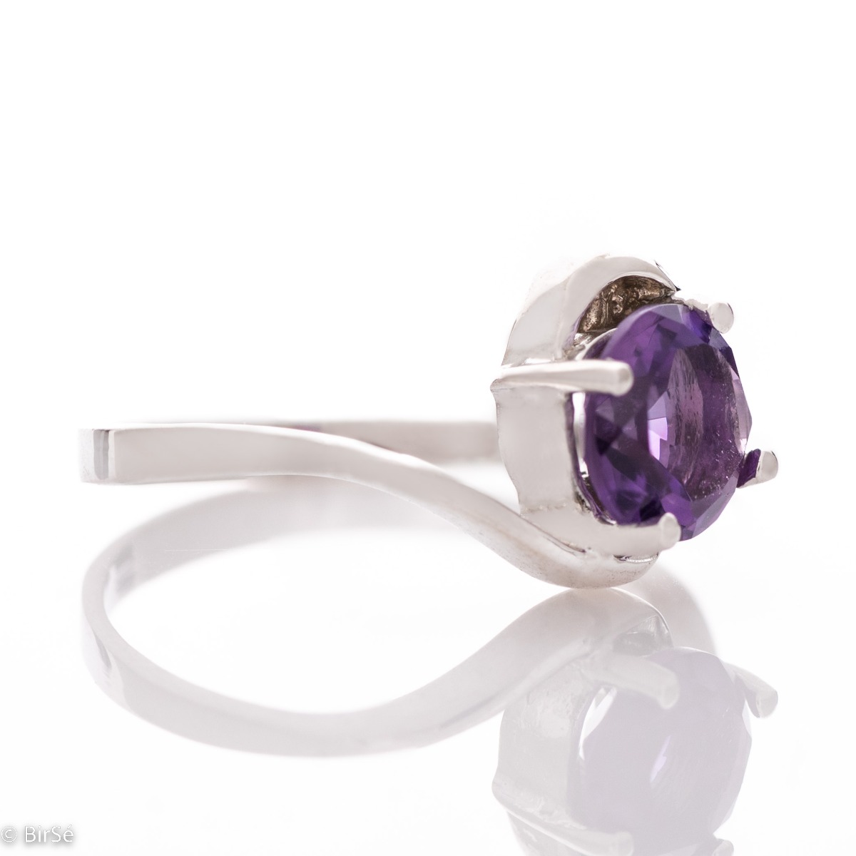 Silver ring - Natural Amethyst 1,30 ct.