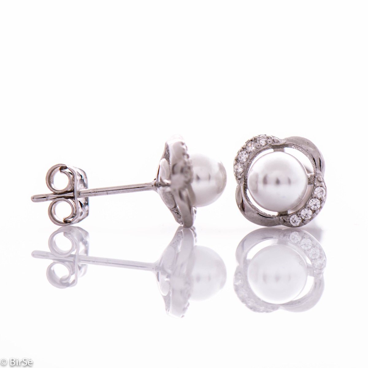 Silver earrings - Pearls