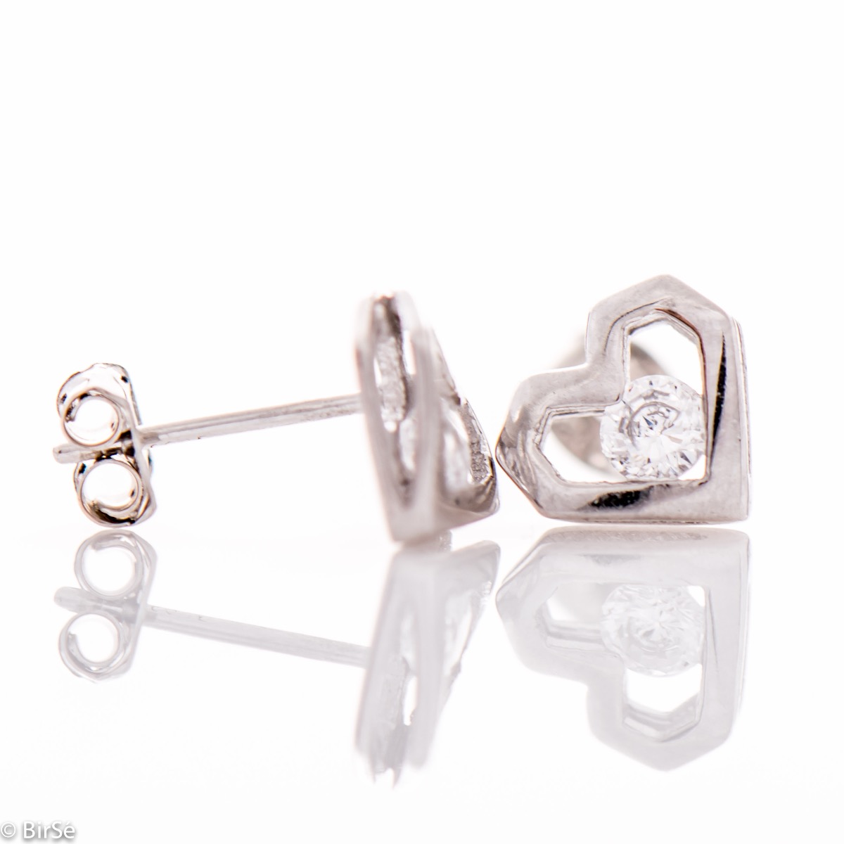  Silver earrings - Hearts