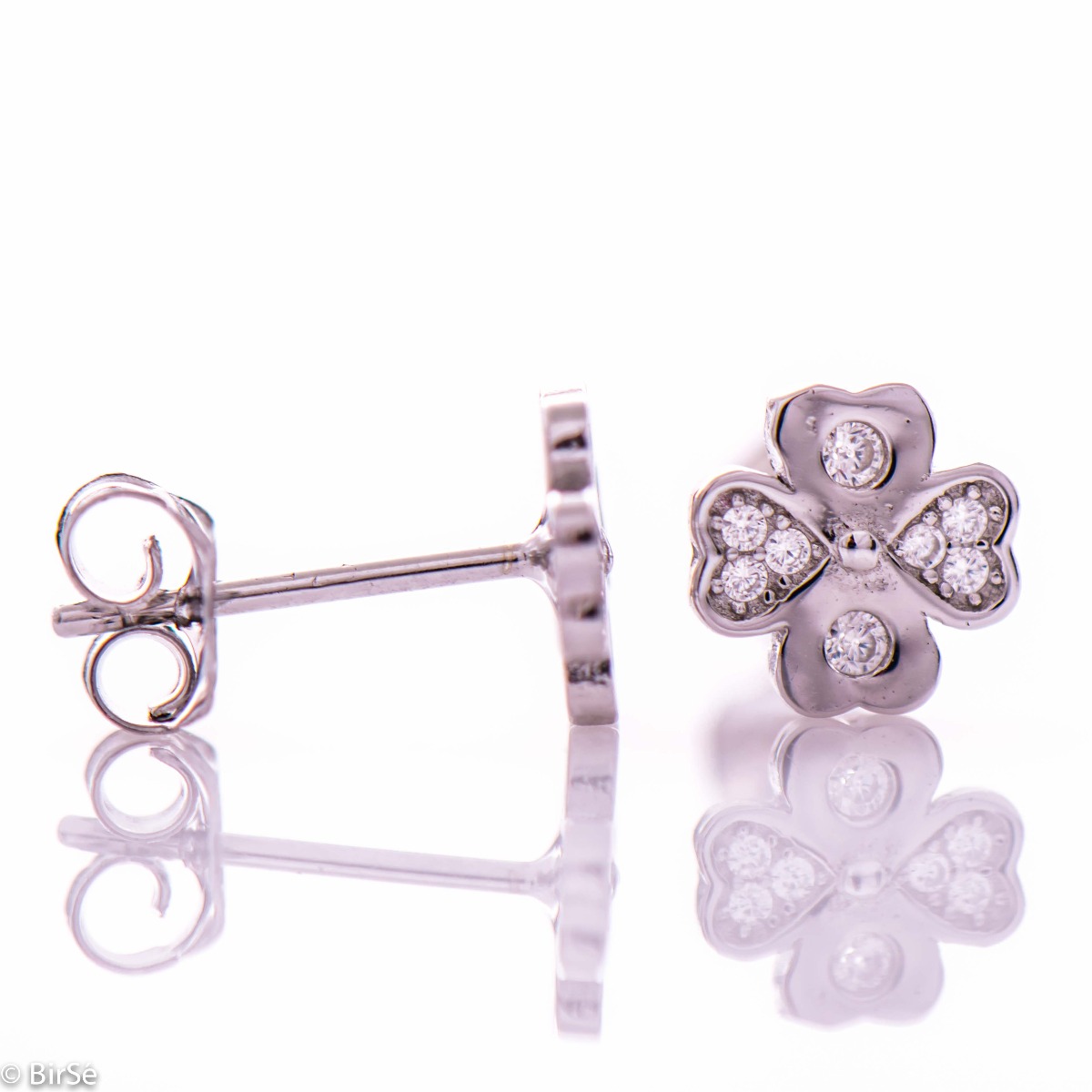 Silver earrings - Clovers