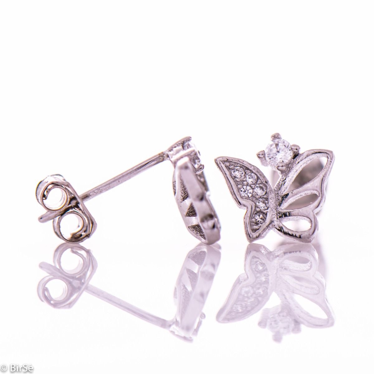 Silver earrings - Butterflies