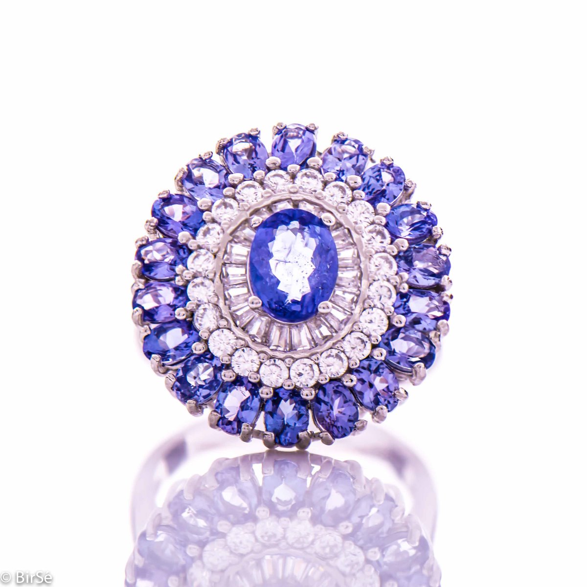 Silver ring - Natural tanzanite 2,69 ct.