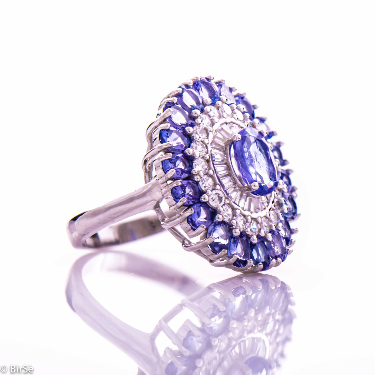 Silver ring - Natural tanzanite 2,69 ct.