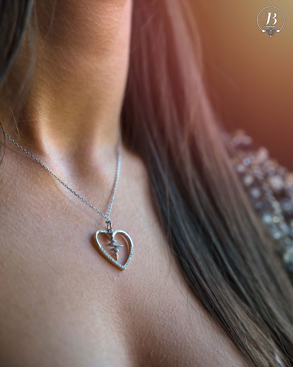 Silver Necklace - Heart 