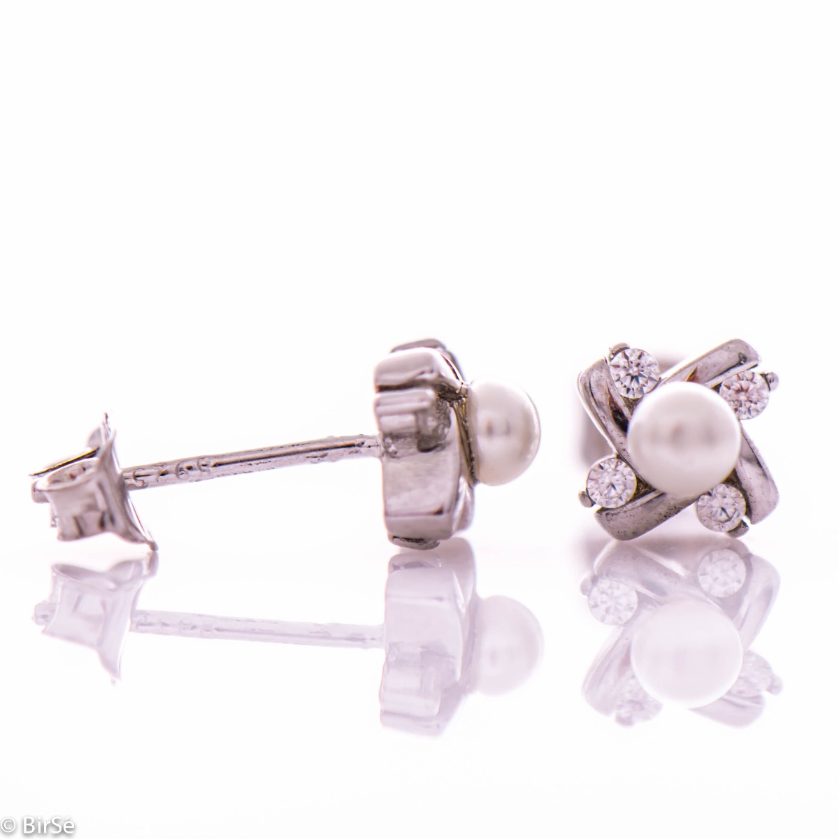 Silver Earrings - Pearl