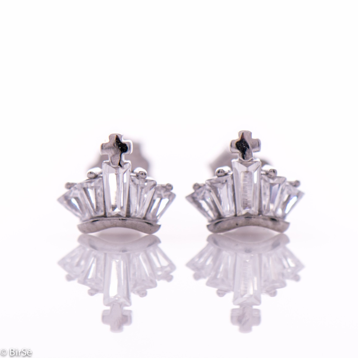 Silver Earrings with Crown Shape | Wholesale Silver