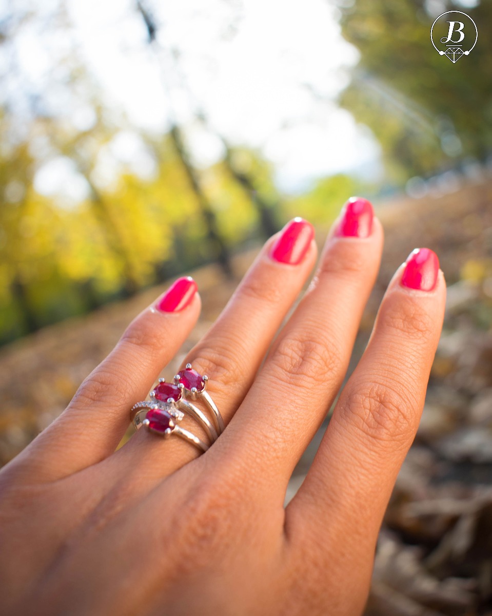 Silver Ring with Natural Ruby