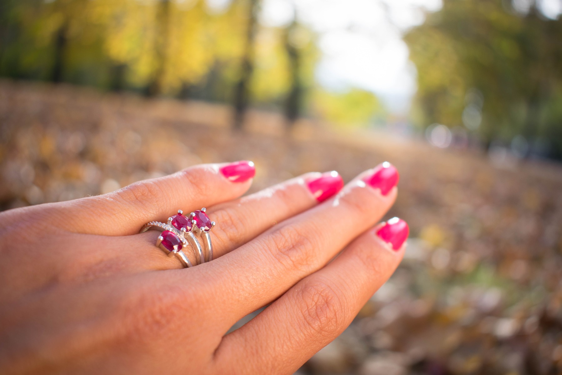 Silver Ring with Natural Ruby