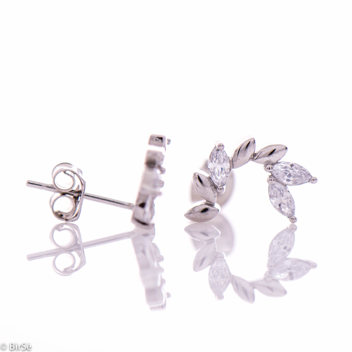 Silver earrings - Petals