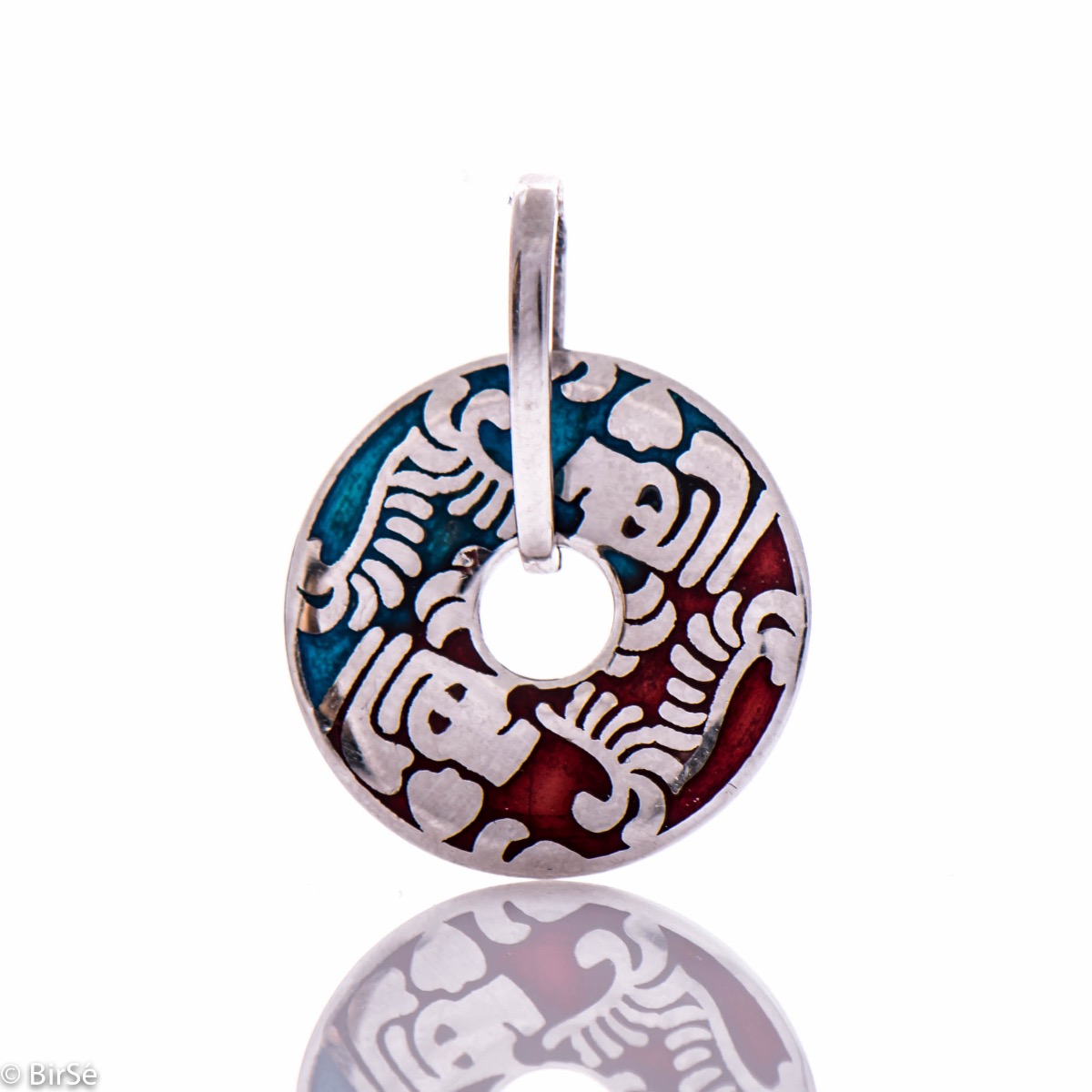 Silver pendant - Enamel 