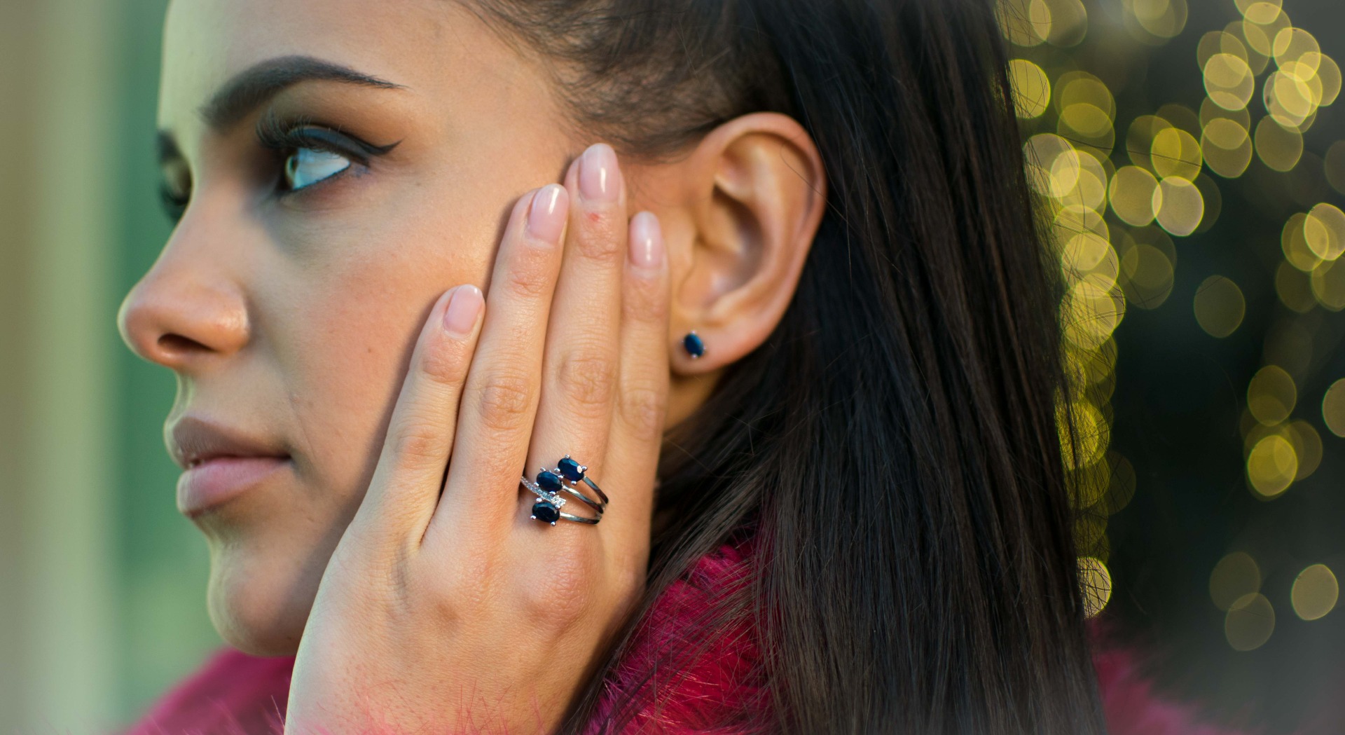 Silver Ring with Natural Sapphire