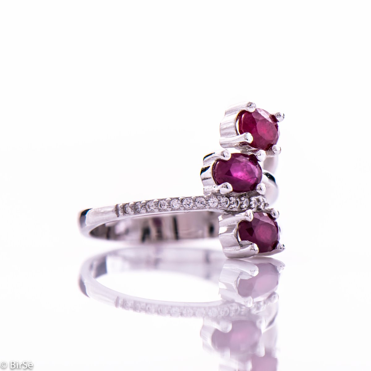 Silver Ring with Natural Ruby