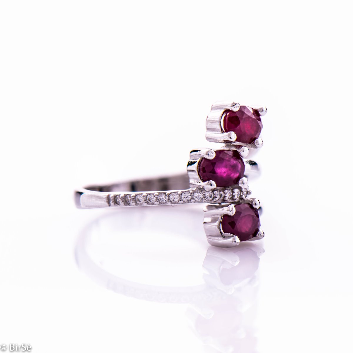 Silver Ring with Natural Ruby