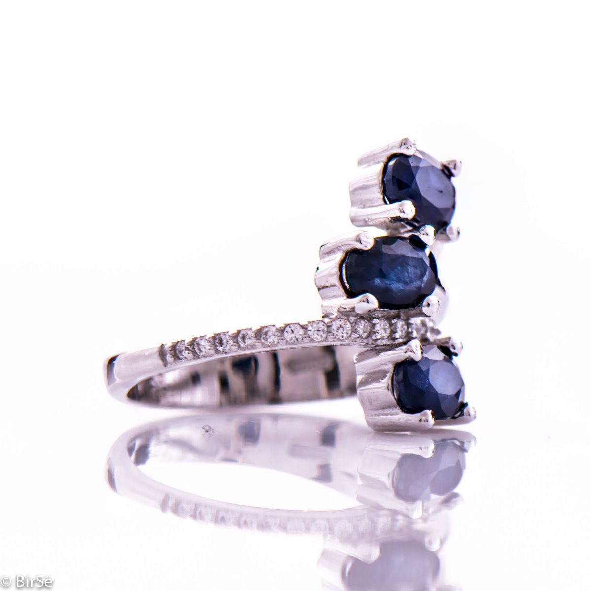 Silver Ring with Natural Sapphire