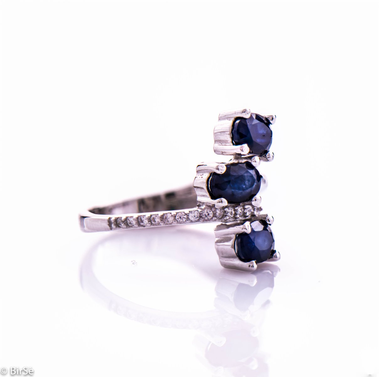 Silver Ring with Natural Sapphire