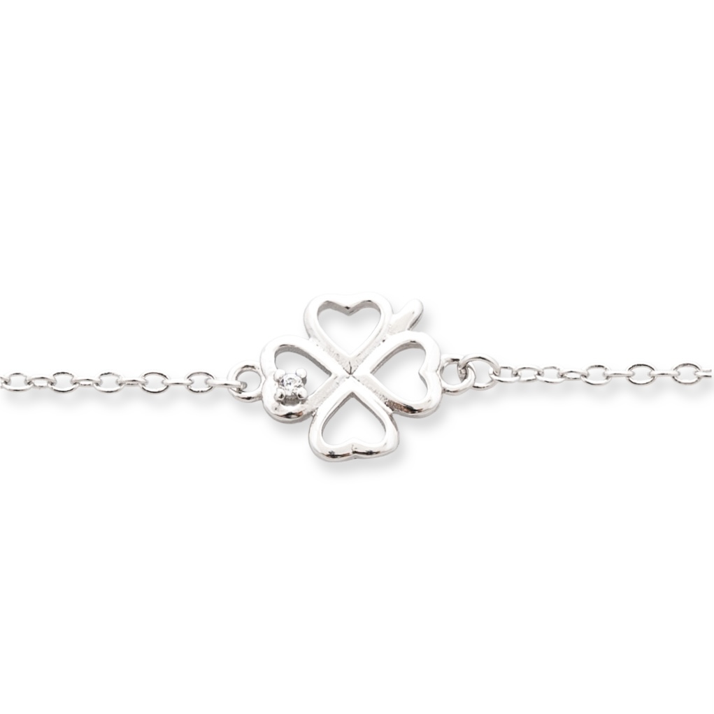 Silver Clover Bracelet