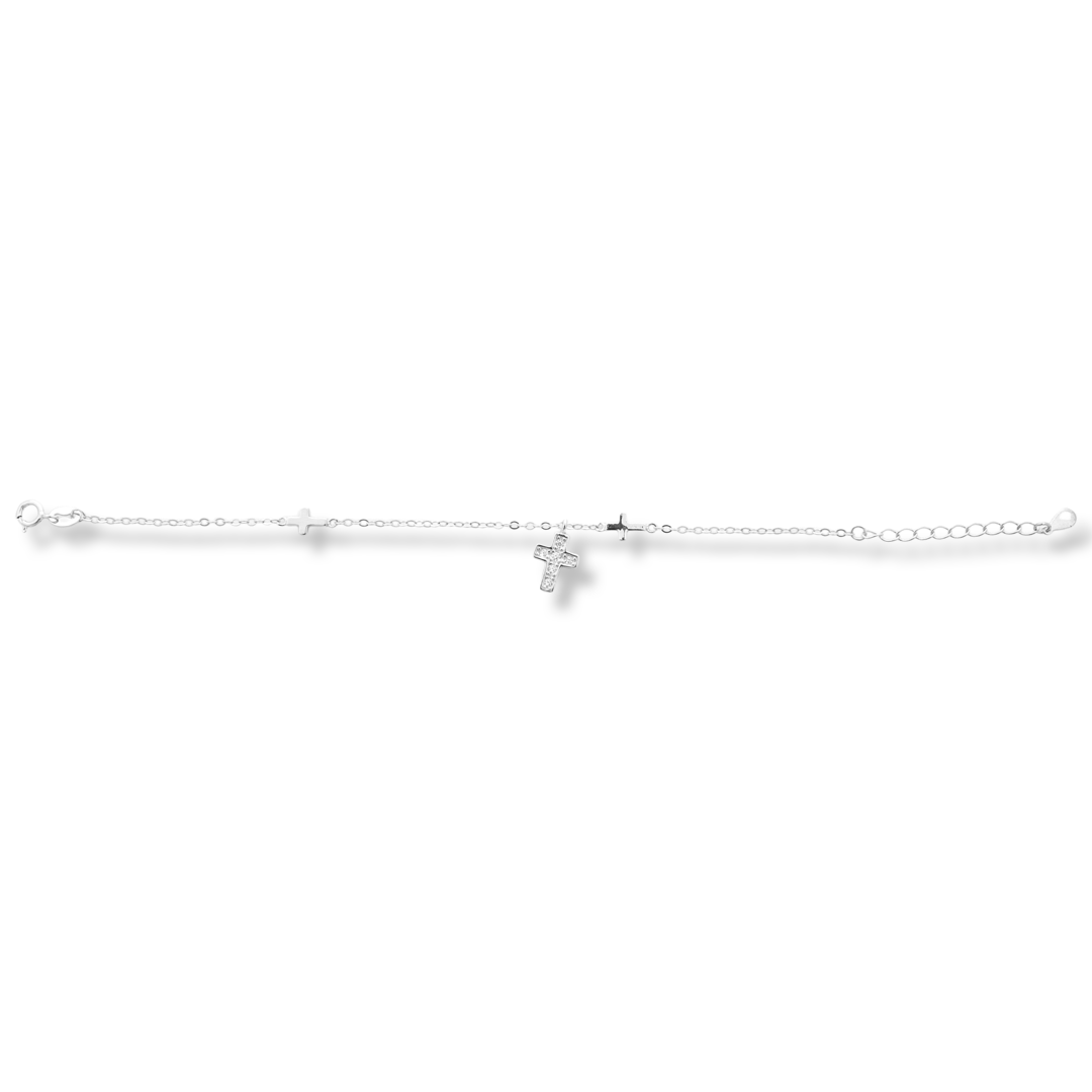 Silver Cross Bracelet