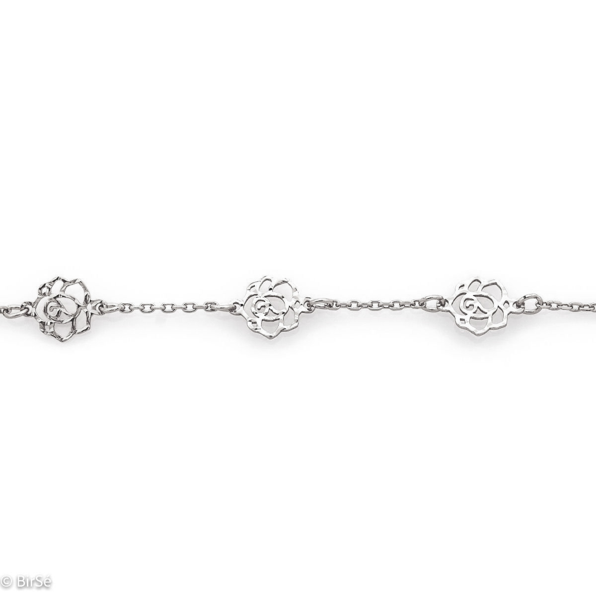 Silver Bracelet - Roses